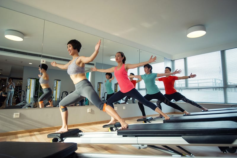 Woman doing pilates